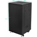 Thumbnail 3 de LINKMADE Desarmado 22U Vidrio 60cm-Fondo Rack Ventilador PDU 3-Cajas
