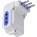 Thumbnail 1 de Triple c/interruptor piloto KALOP ELG-3K Enchufe Chileno 10A 250V 2500W Blanco