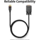 Thumbnail 14 de Cable Adaptador DisplayPort a VGA M/M hasta 1080p 1.8mts Negro KENSINGTON