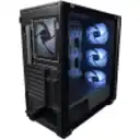 Thumbnail 2 de Gabinete Gamer EsGaming Y03, MediaTorre 2*USB2.0 USB3.0 4*FAN ARGB V.Temp. Negro