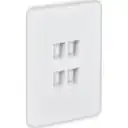 Thumbnail 3 de UI 1-unidad Blanco 4-Keystone Vertical Faceplate Pintable 118x88mm