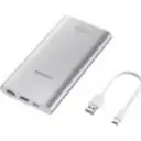 Thumbnail 6 de Samsung EB-P1100 - Cargador portátil - 10000 mAh - 2 A - Fast Charge - 2 conectores de salida (USB) - en el cable: USB-C - plata