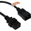 Thumbnail 1 de 1,4mt C19-Hembra C20-Macho Cable Poder Negro 16A 3x1,5mm2 140cm