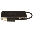 Thumbnail 1 de HUB StarTech Portátil USB 2.0 de 4 puertos con Cable Integrado Color Negro
