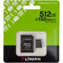Thumbnail 2 de KINGSTON 512GB MicroSD c/Adaptador-SD 150mb/s Class10 UHS-I U3 V30