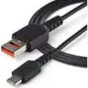 Thumbnail 3 de Cable Adaptador USB Tipo-A a USB Tipo-C M/M Secure Charge Cable 1m Negro - StarT
