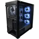 Thumbnail 4 de Gabinete Gamer EsGaming Y03, MediaTorre 2*USB2.0 USB3.0 4*FAN ARGB V.Temp. Negro