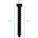 Thumbnail 3 de 100-unids. Tornillo Tirafondo 3/16 X 1.1/2-pulgadas Negro 603048001