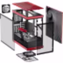 Thumbnail 4 de HYTE Y40 Black/RED 2x 120mm Vertical GPU ATX  PCIe 4.0 x 16 Riser Cable Incluido CS-HYTE-Y40-BR
