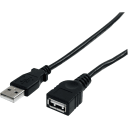 Thumbnail 1 de Cable Extensión USB 2.0 Tipo-A M/H 10ft 3 Metros 24/48 AWG Negro - StarTech
