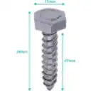 Thumbnail 0 de 100-unids. Tornillo Tirafondo Acero Inoxi 1/4-10 X 1-1/4-pul 604840001