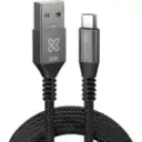 Thumbnail 2 de Klip Xtreme - USB cable - 24 pin USB-C - 9 pin USB Type A - 3 m - Black - 30W Braided Fast charging