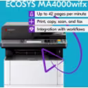 Thumbnail 1 de Impresora Multifunción Kyocera ECOSYS MA4000wifx Láser B/N WiFi LAN USB