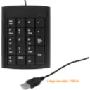 Thumbnail 3 de Teclado Numerico USB-AM 19-Teclas 140x100x15mm Cable-120cm