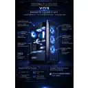 Thumbnail 1 de Gabinete Gamer EsGaming Y03, MediaTorre 2*USB2.0 USB3.0 4*FAN ARGB V.Temp. Negro