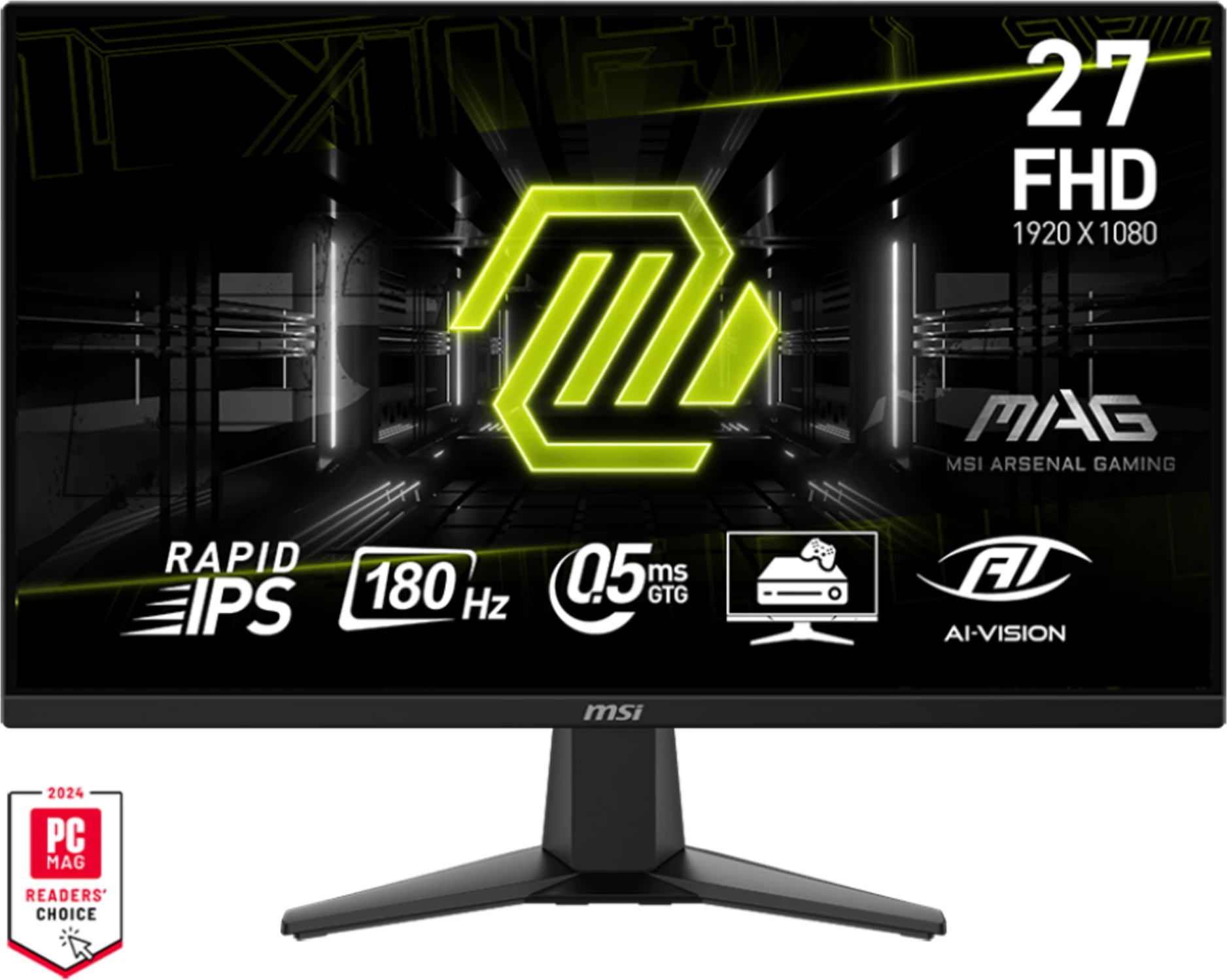Imagen 0 de Monitor Gamer MSI MAG 275F 27" FHD  Rapid IPS 1*HDMI 2*DP  0.5ms(GtG,Min) 180Hz