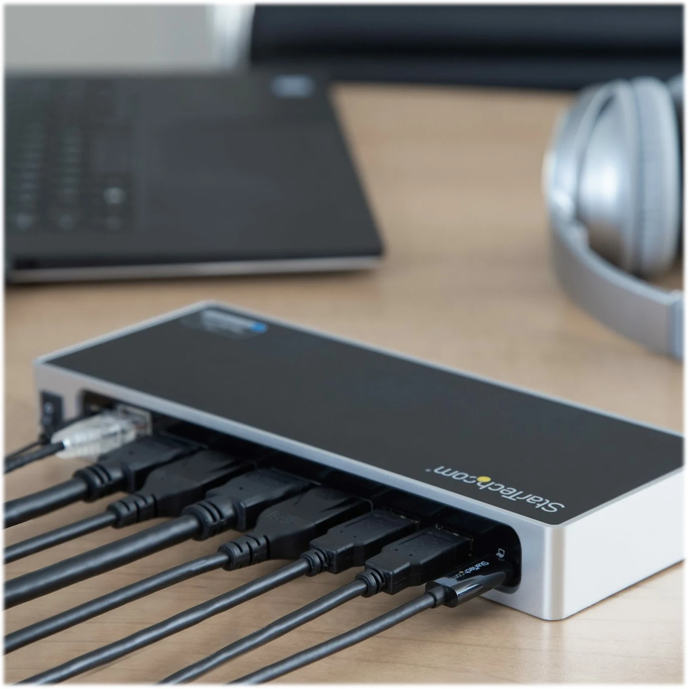 Imagen 2 de Docking Station USB-C para Portátiles de 2 Ptos DP o HDMI Thunderbolt 3 Mac Win