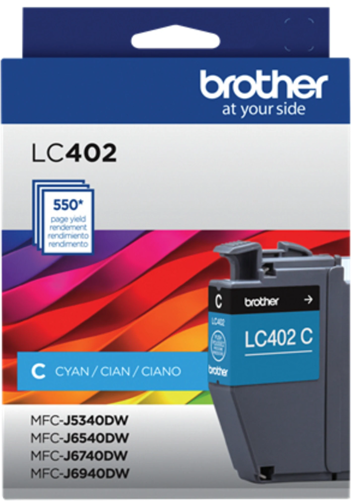 Imagen 0 de Cartridge Brother LC402CS Cyan Comp. MFCJ6740DW, 550 Páginas