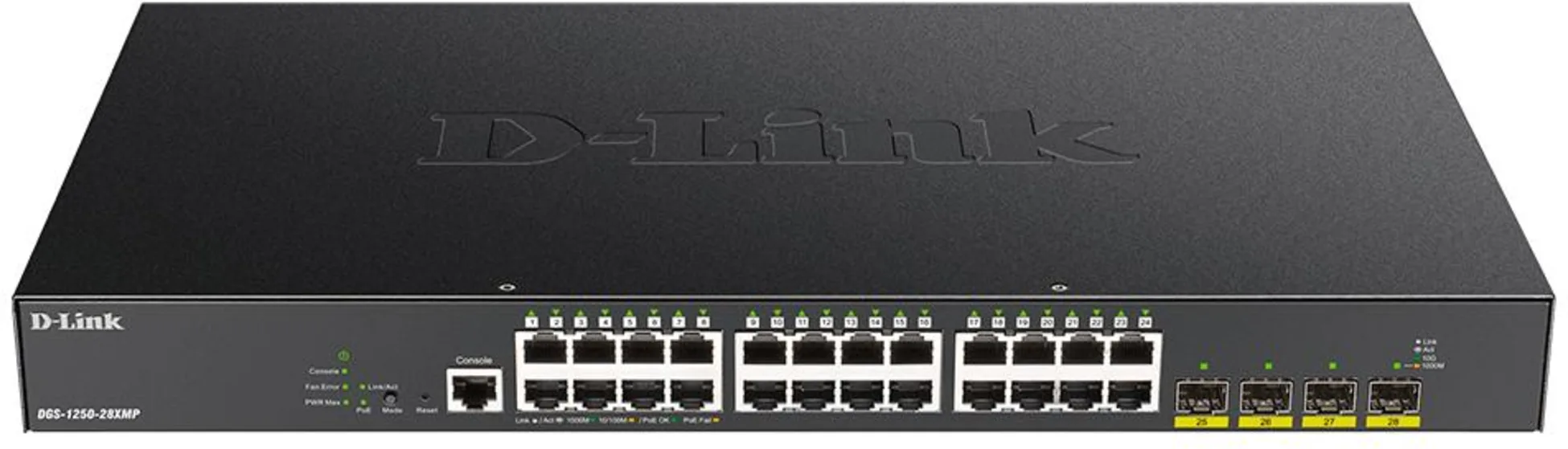 Imagen 0 de Switch Smart D-Link DGS-1250-28XMP, 24 Puertos 10/100/1000 Mbps PoE + 4 P