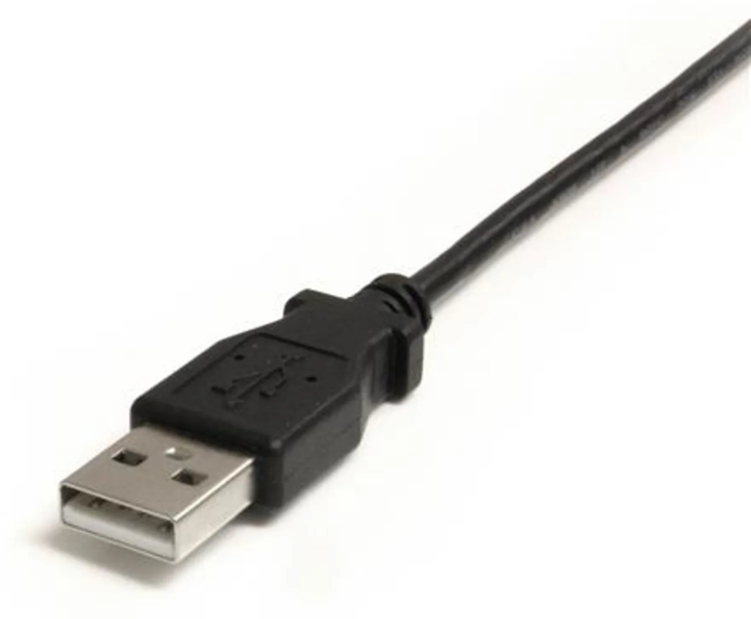 Imagen 2 de Cable mini USB a USB Tipo-A 0.9mt Mini B Acodado 90° Color Negro - StarTech