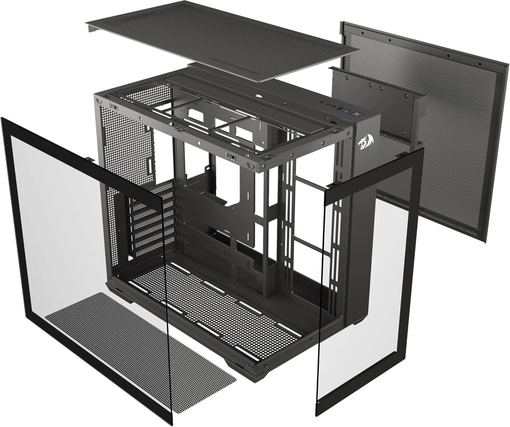 Imagen 1 de Gabinete Gamer Redragon GC-623, Mini Torre ATX Vidrio templado Negro