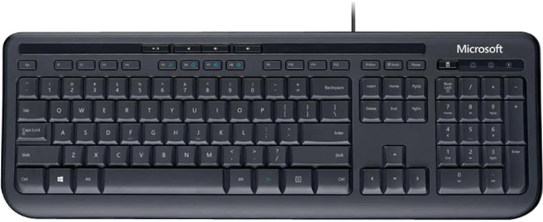 Imagen 1 de Teclado Alámbrico Microsoft 600 Conexión USB Color Negro Compatible XBOX