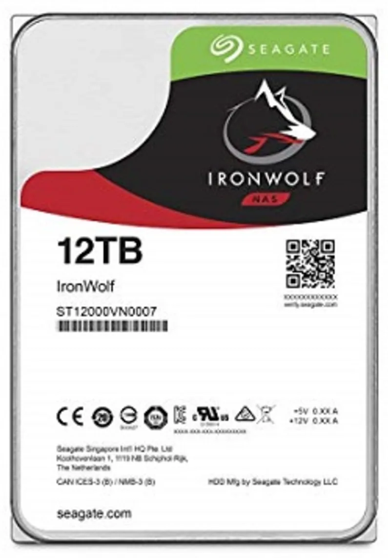 Imagen 1 de Disco Duro Seagate IronWolf 12TB 3.5" 7200RPM SATA III 6GB/s 256MB para NAS