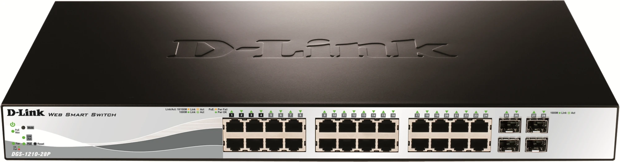 Imagen 0 de Switch D-Link DGS-1210-28 20 Puertos Gestionable - 20 x POE - 4 x POE+ 4 x Expan
