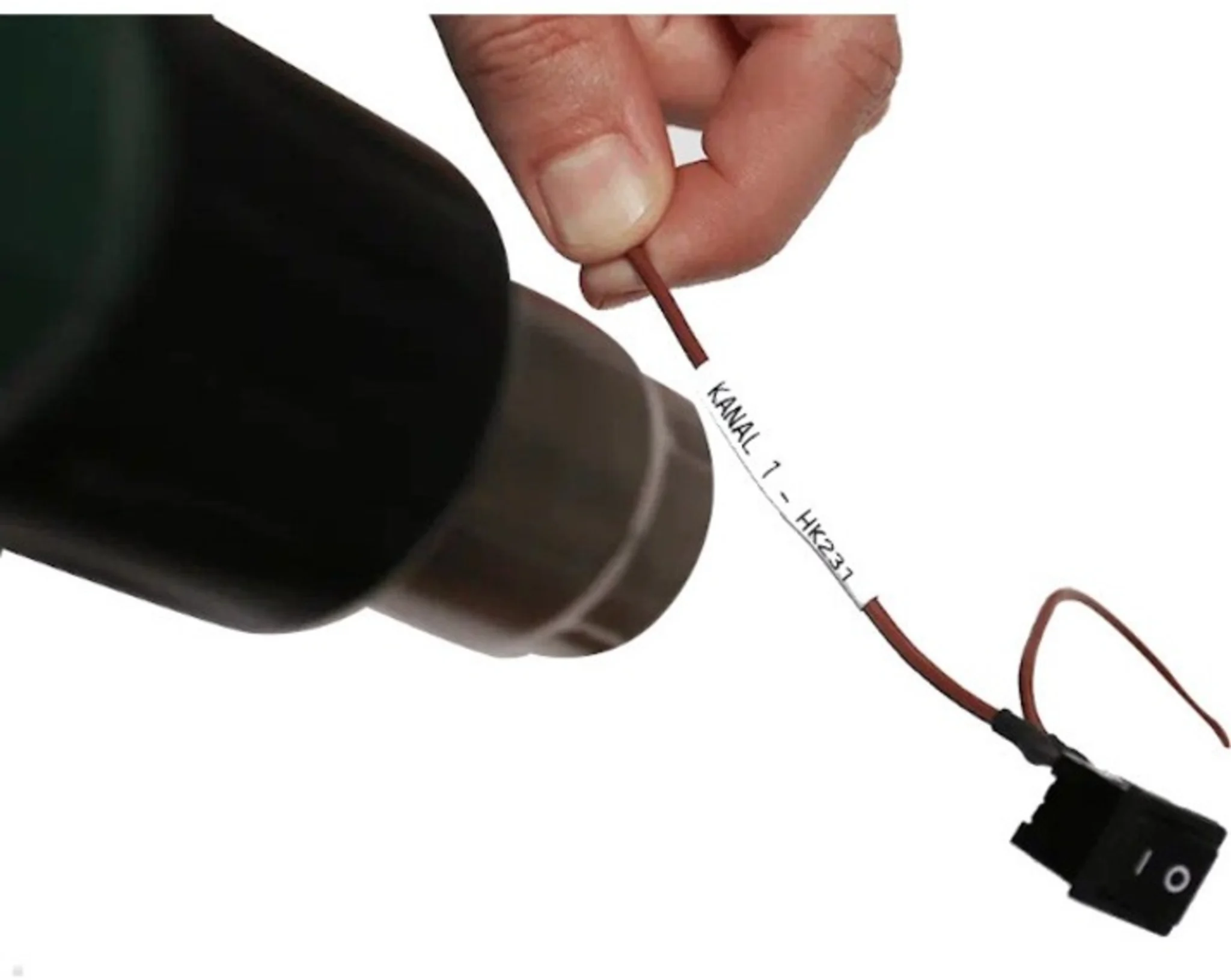 Imagen 1 de Cinta Tubo Brother HSE211E, Negro sobre Blanco 5.2mm 1.5mts Recom. 0.8mm a 3.1mm