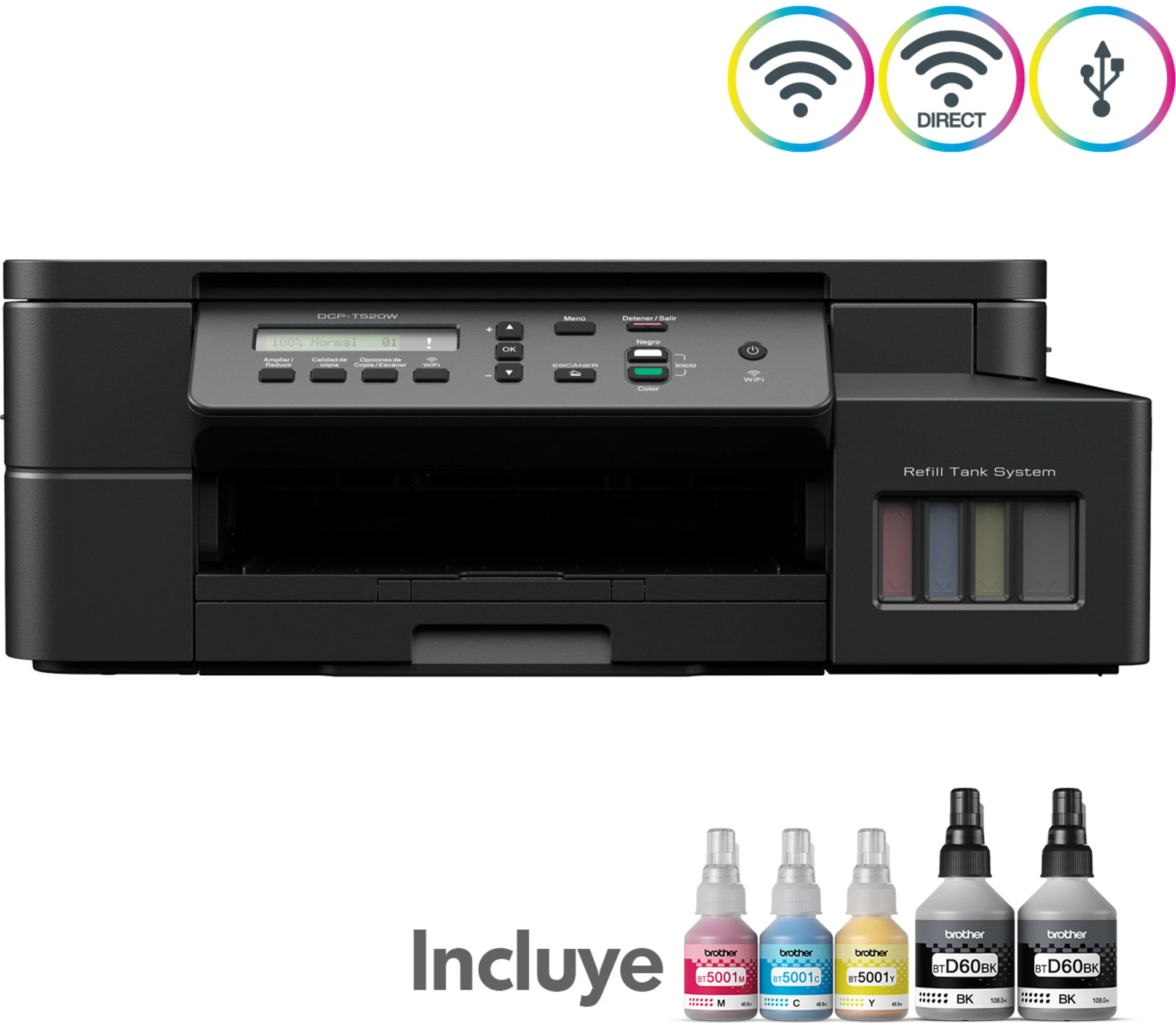 Imagen 12 de Impresora Multifunción Brother DCP-T520W Tanque Tinta Color WiFi USB MFP 30ppm