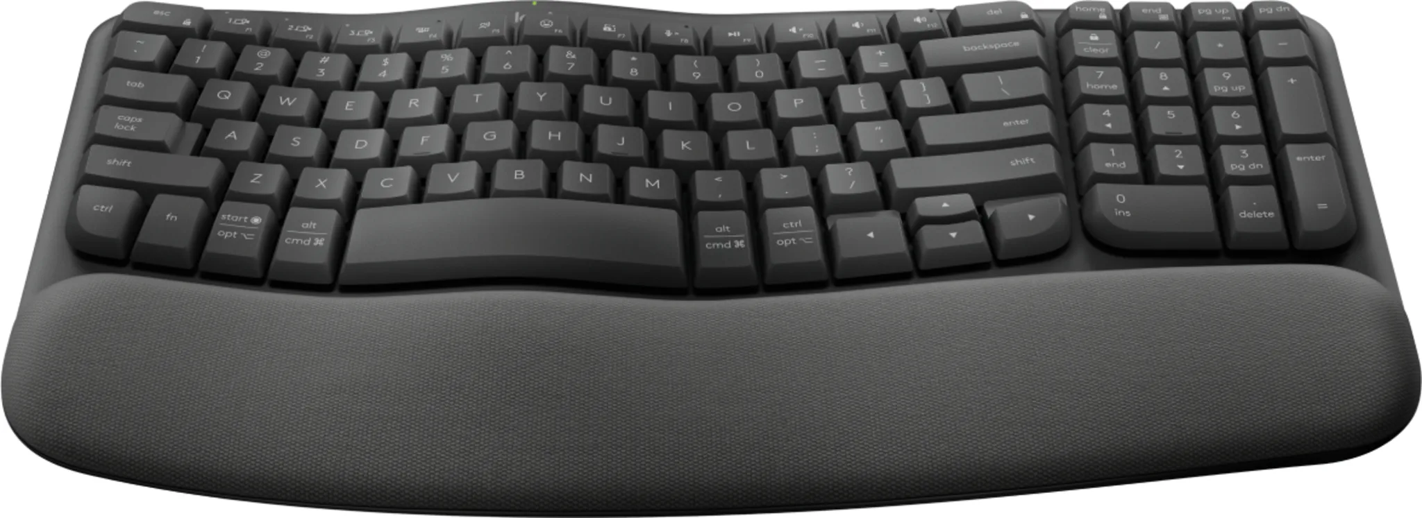 Imagen 1 de Teclado Inalámbrico Ergonómico Logitech WAVE KEYS Bluetooth USB RF Esp. Grafito