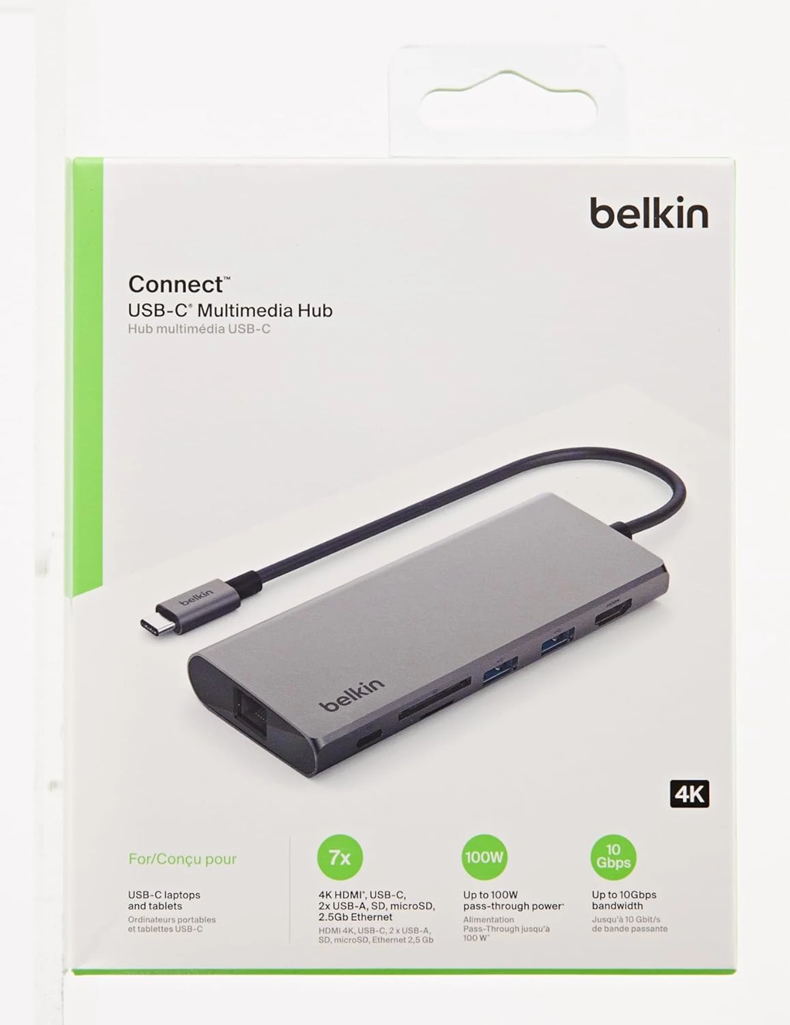 Imagen 6 de Adaptador HUB multipuerto USB-C 7 en 1 Belkin USB-A USB-C HDMI Lector MicroSD
