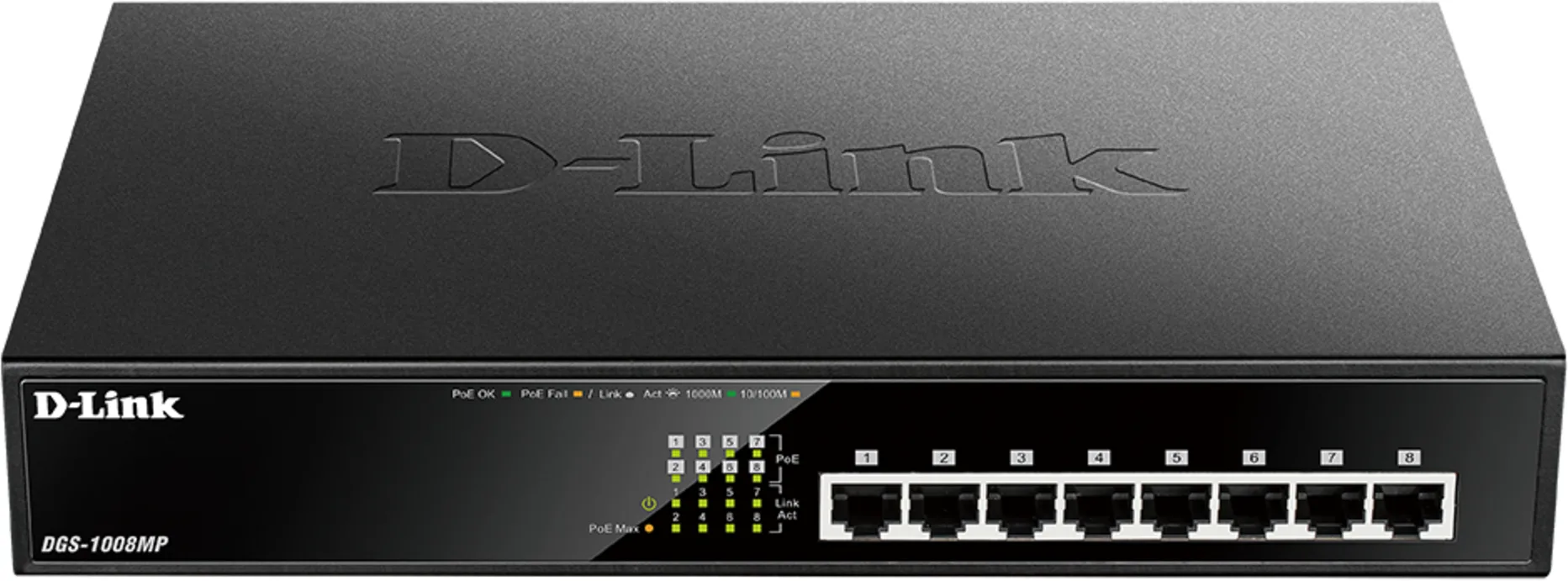 Imagen 0 de Switch D-Link 8 Puertos RJ-45 Gigabit Ethernet 10/100/1000 PoE+ No Administrador