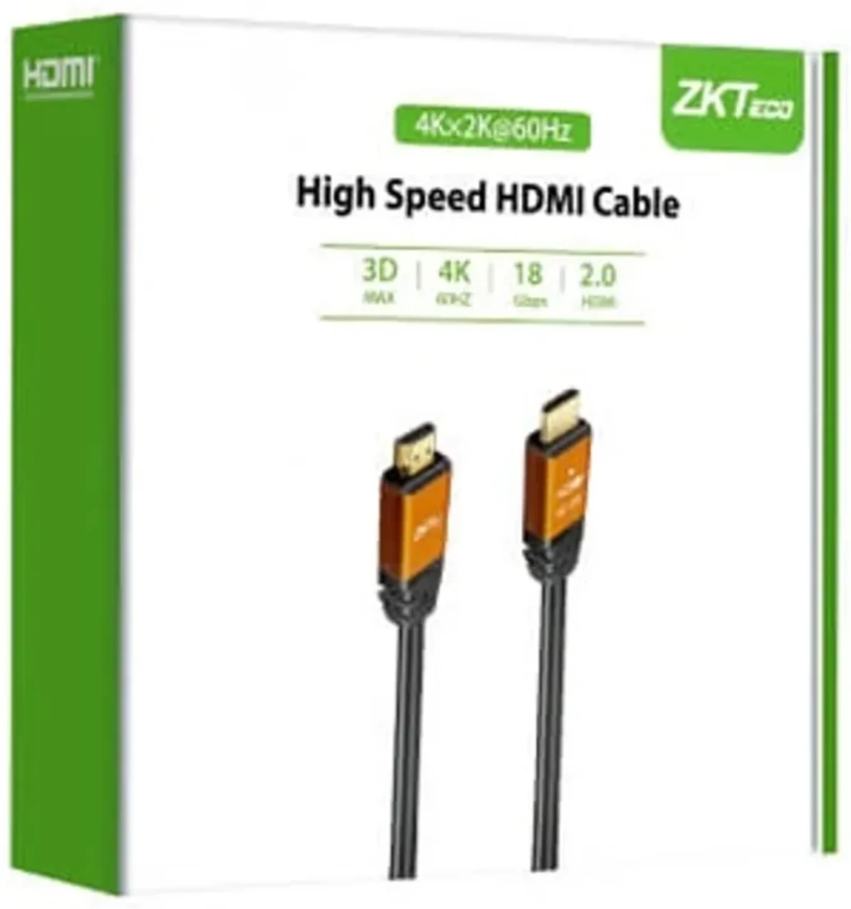Imagen 0 de Cable HDMI v2.0 M/M 4K20 metros Color negro- ZKteco ZK-20HD-C