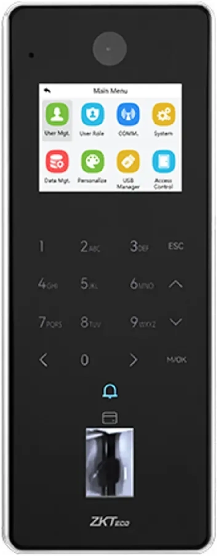 Imagen 1 de F35. Terminal Stand Alone de control de Acceso o Asistencia, Incorpora pantalla de 2.4 Pulgadas, Posee Verificación por Huella, Clave y Tarjeta. 