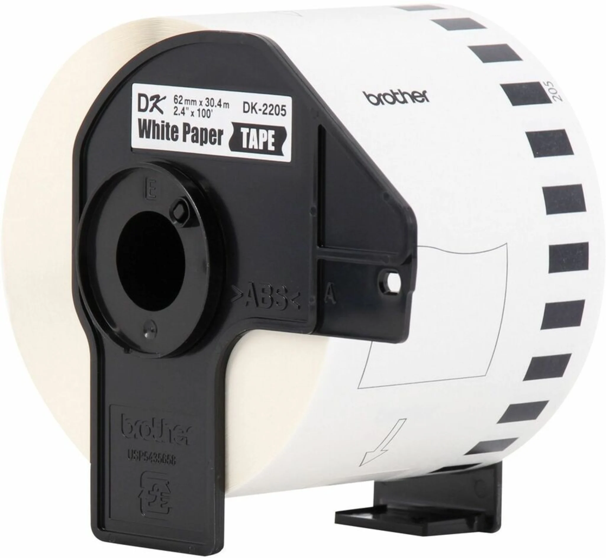 Imagen 3 de Cinta Rotuladora Brother Blanca-Texto Negro DK-2205 62mm / 30,48m (Ancho/Largo)