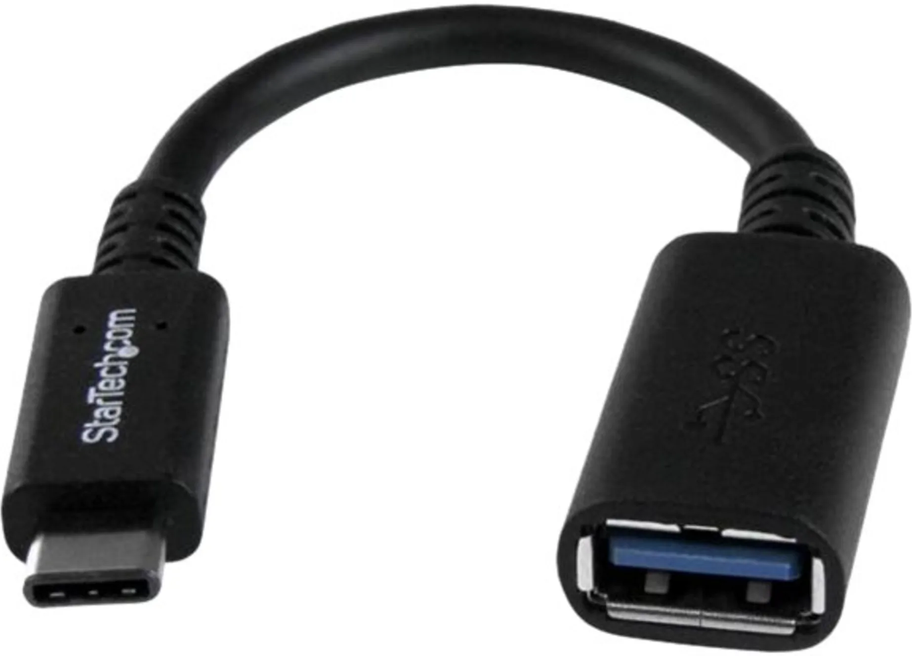 Imagen 3 de Adaptador USB Tipo-C 3.1 Gen 1 (5 Gbps) a USB Tipo-A, M/H 15cm 6" Níquel Negro.