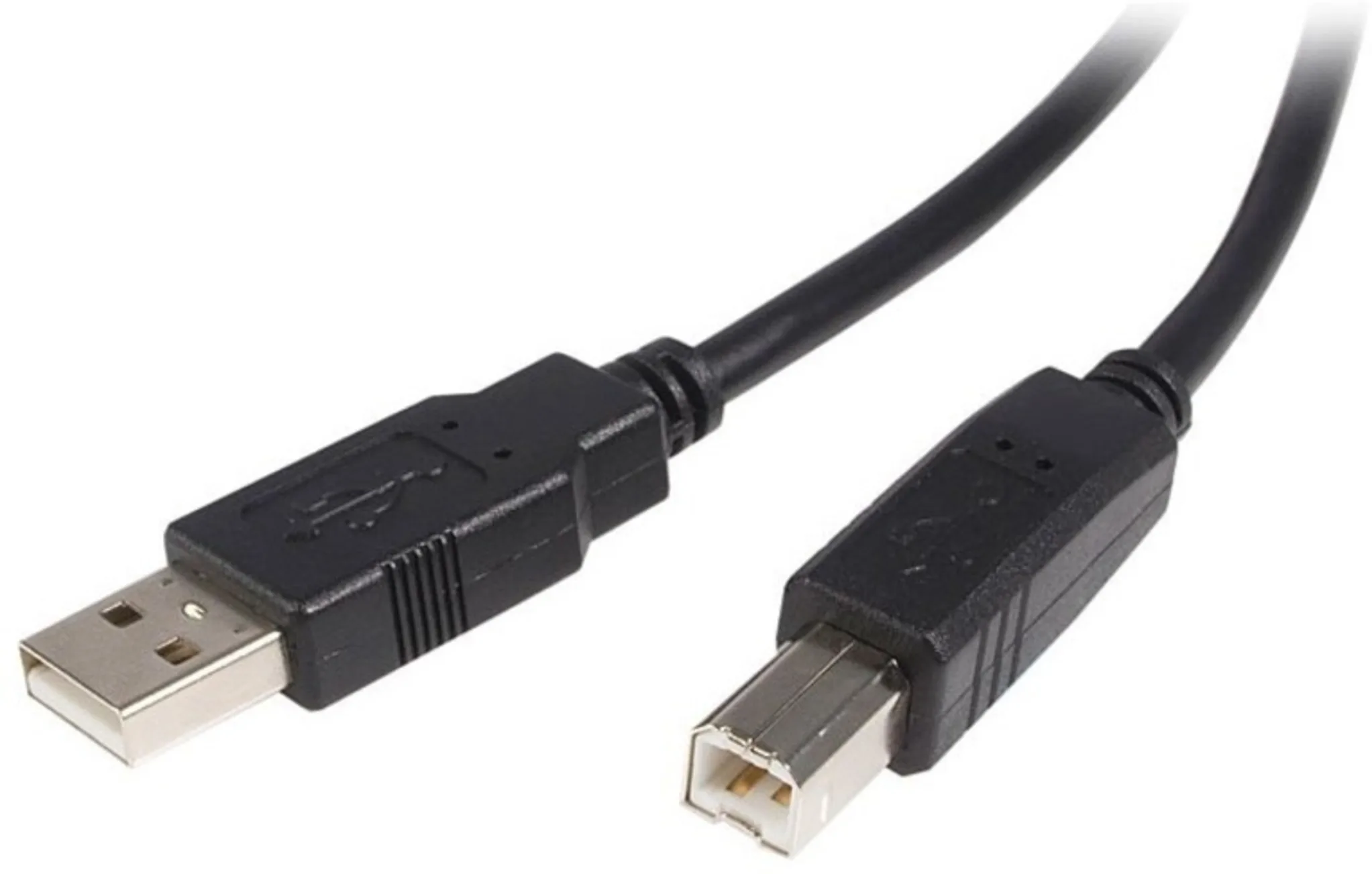 Imagen 0 de Cable USB 2.0 Tipo-A a Tipo-B M/M 22/28 AWG 2mts Negro - StarTech