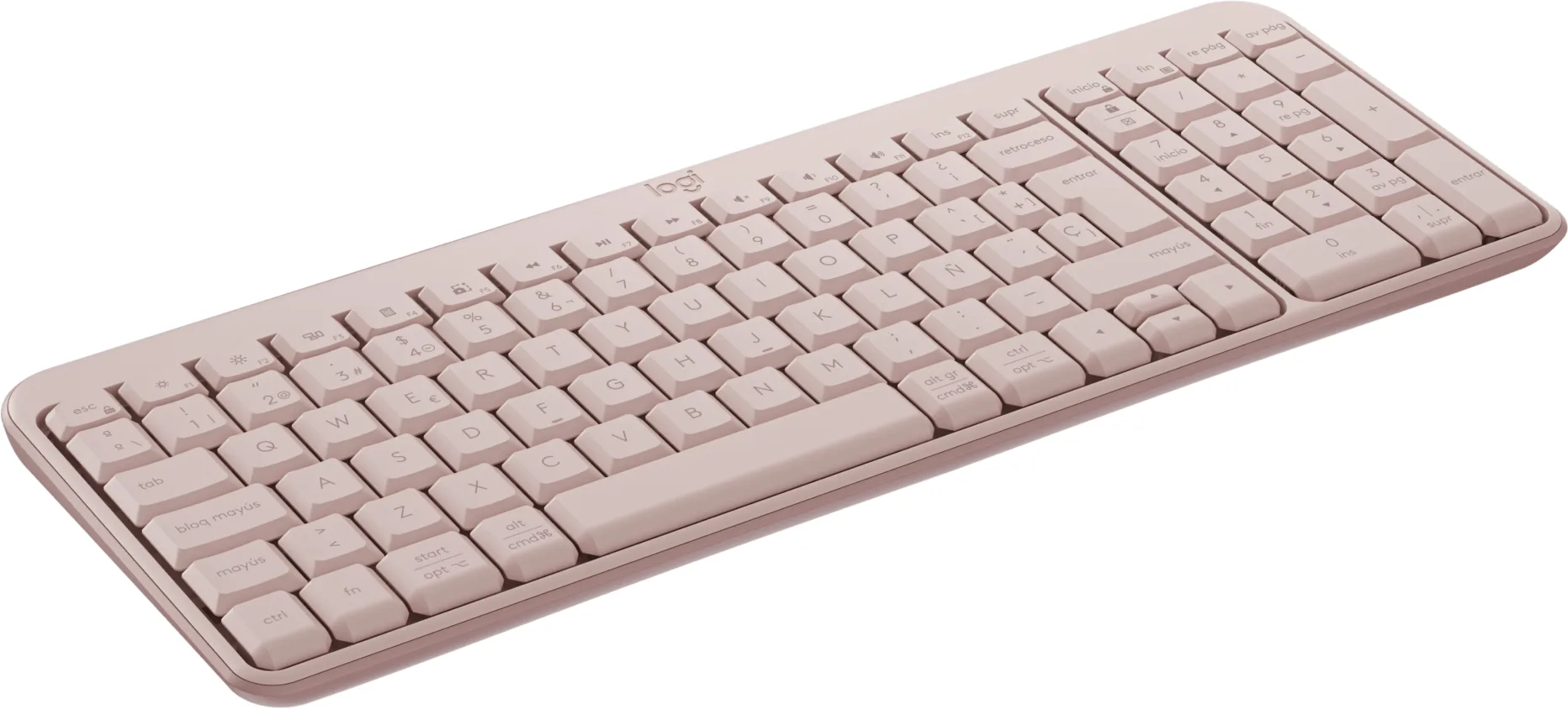 Imagen 2 de Teclado Inalámbrico Logitech K250 Epañol Qwerty Bluetooth Rosado