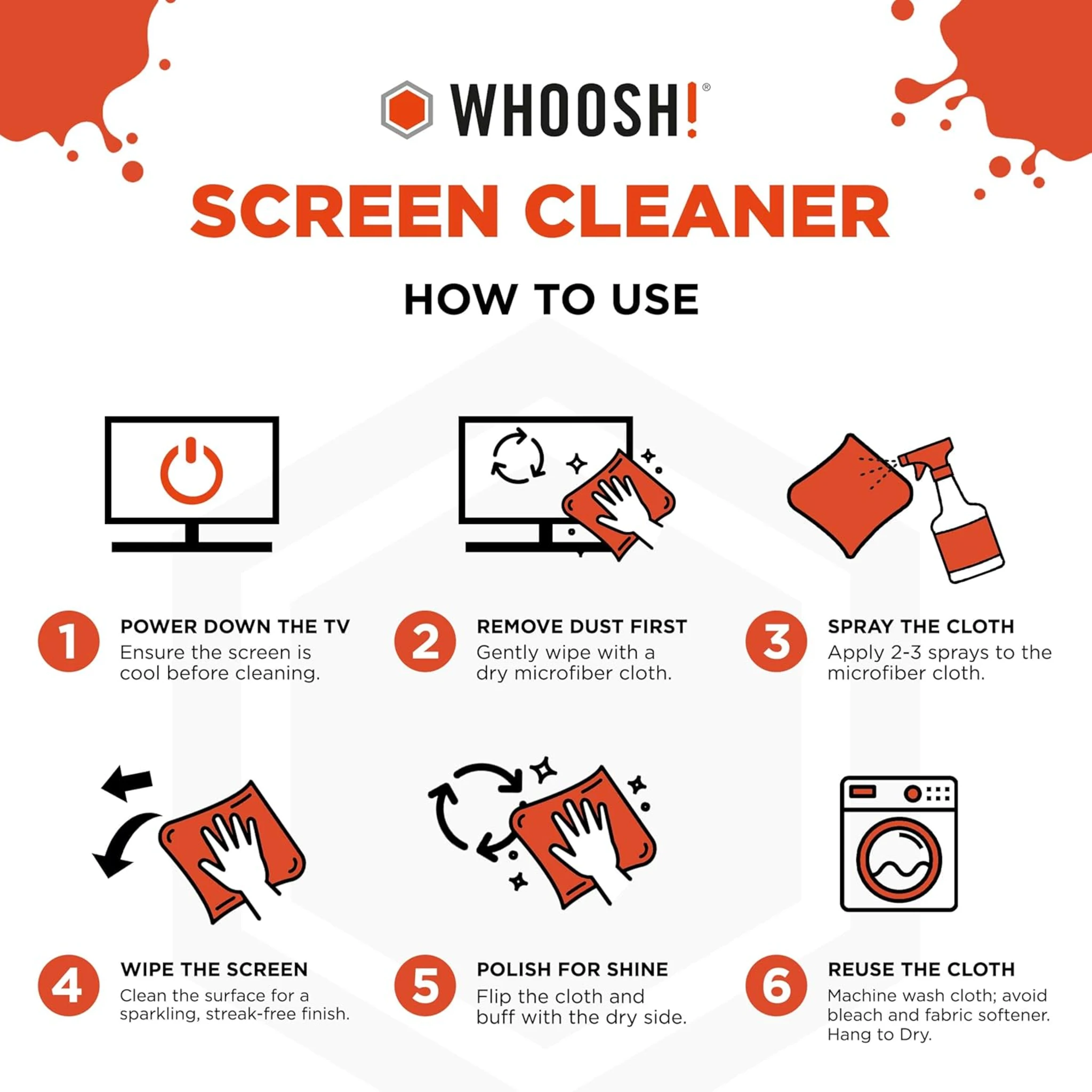 Imagen 6 de Limpiador de Pantallas Whoosh Screen Shine 1FG500ENSP 500ML