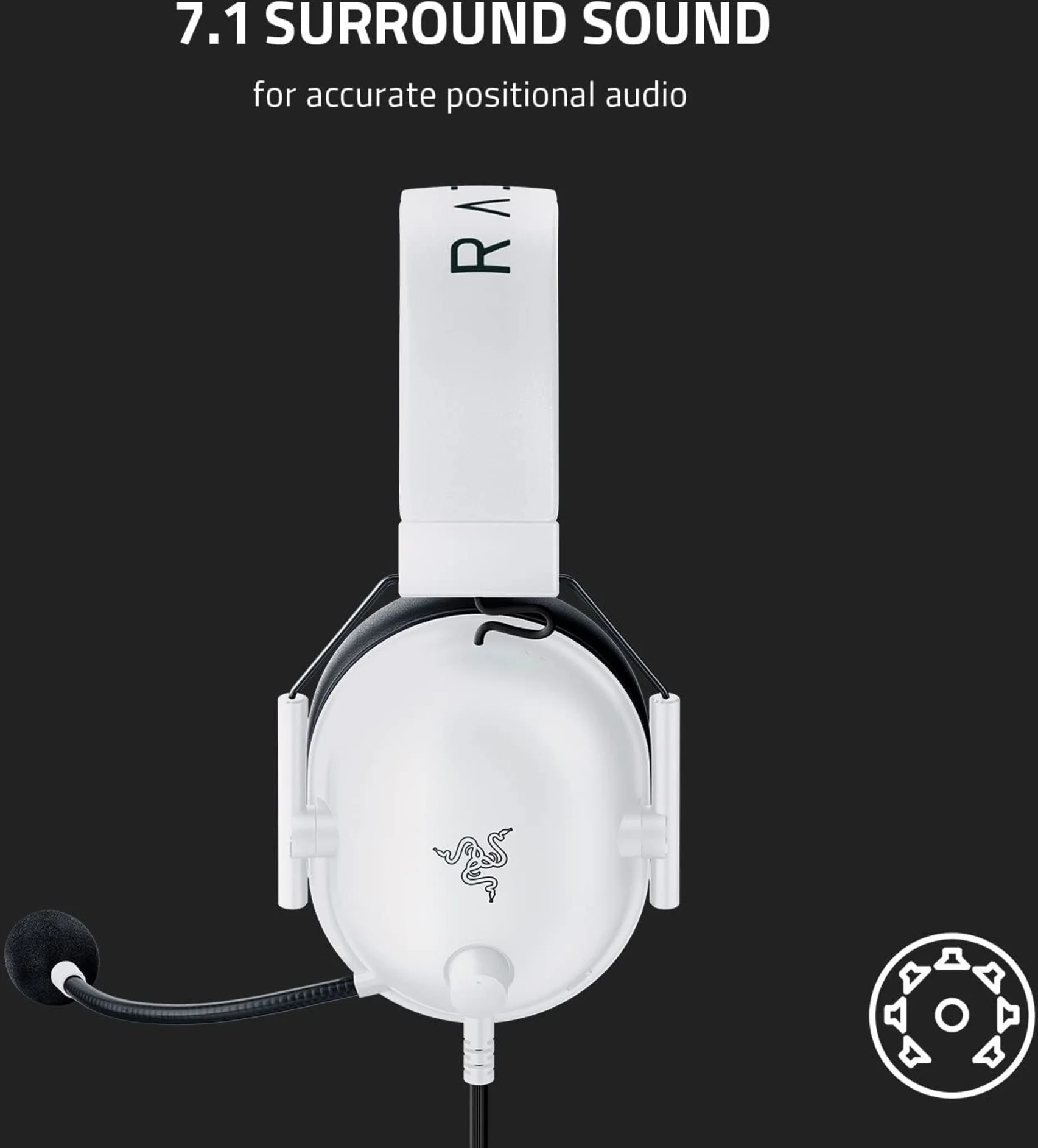 Imagen 5 de Audífonos Gamer Alámbricos Razer BlackShark V2 X, Sonido Envolvente 7.1 White