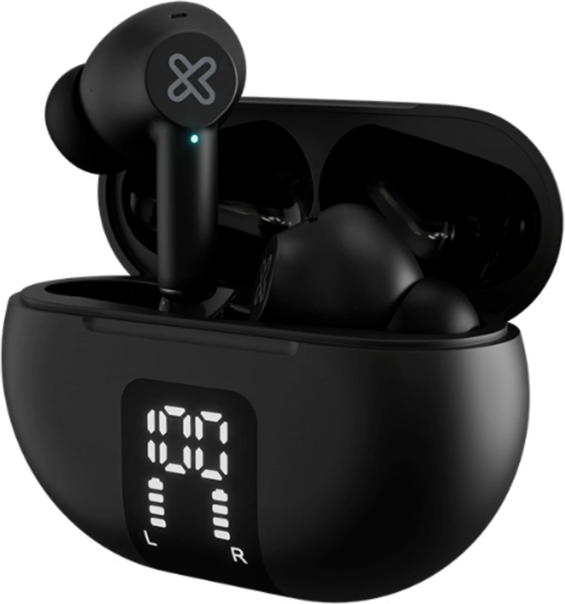 Imagen 0 de Klip Xtreme - True wireless earphones - Para Phone / Para Portable electronics / Para Tablet - Wireless - 22Hrs ANC Black