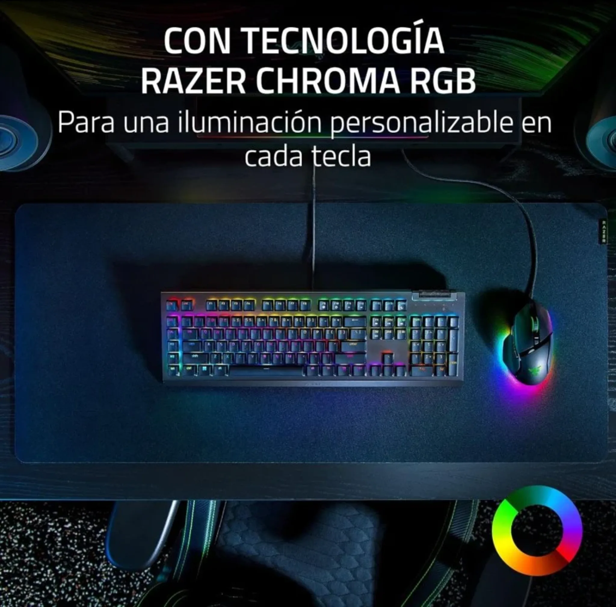 Imagen 5 de Teclado Gamer Alámbrico Razer BlackWidow V4 X, Chroma RGB Mecánico Español
