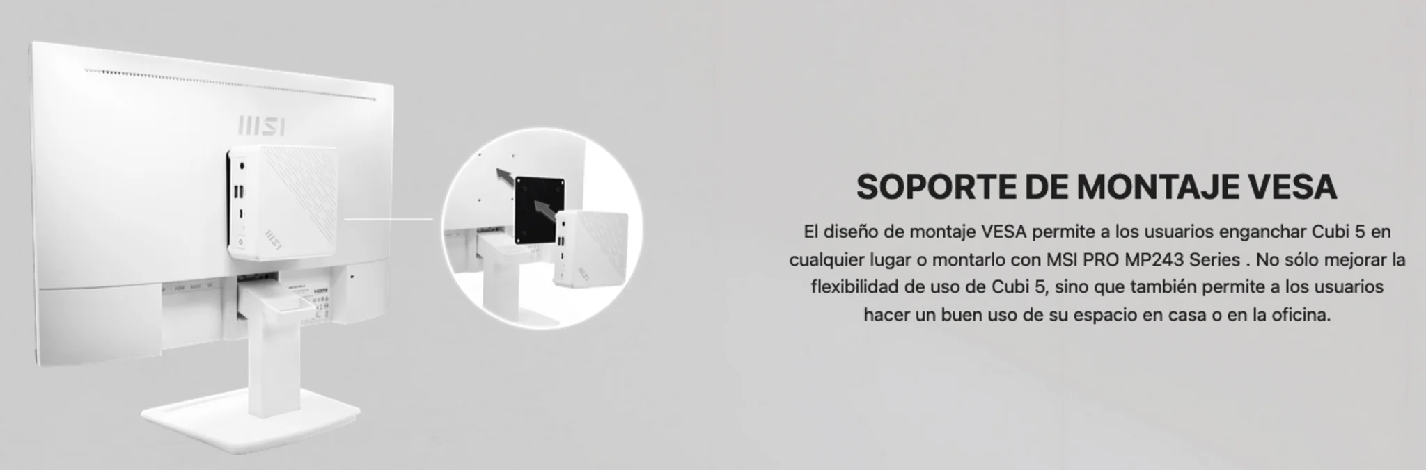 Imagen 6 de Mini PC NUC MSI Cubi 5 12M-015BUS I5-1235U 2*DDR4 LAN WiFi BT Sin SO