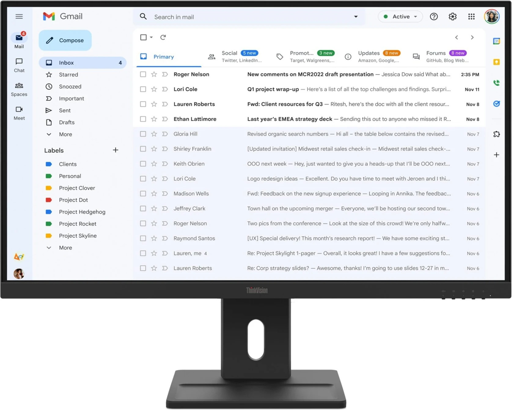 Imagen 0 de Monitor Lenovo ThinkVision E27-40 27" FHD 1920*1080 DP HDMI VGA 100Hz