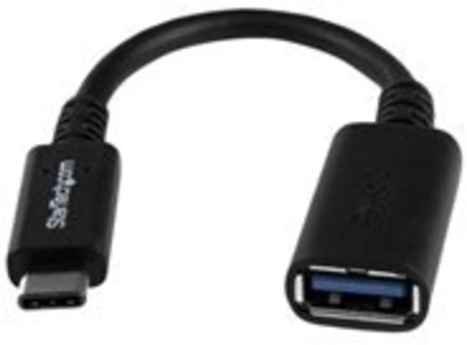 Imagen 2 de Adaptador USB Tipo-C 3.1 Gen 1 (5 Gbps) a USB Tipo-A, M/H 15cm 6" Níquel Negro.