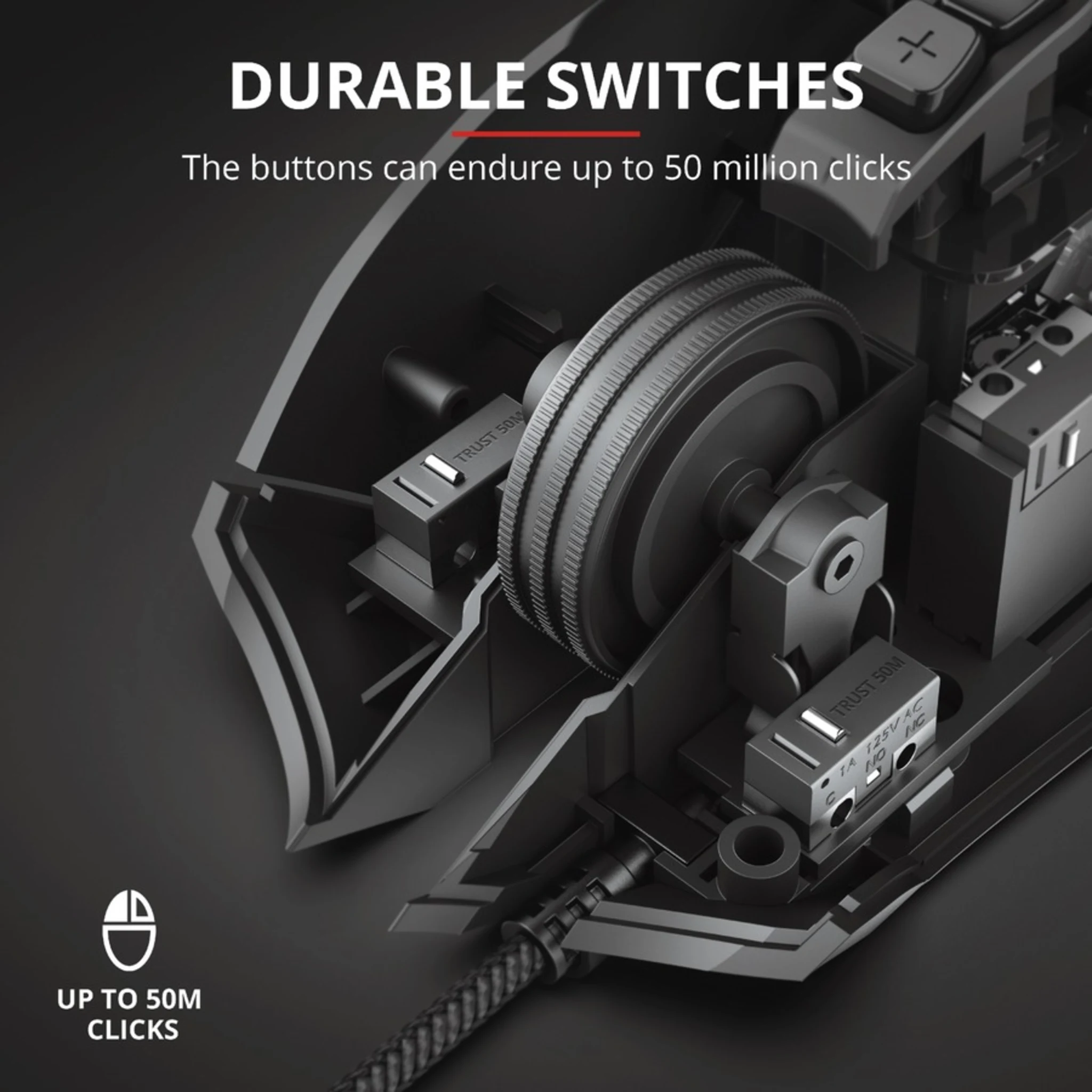 Imagen 9 de Mouse Gamer Alámbrico Trust GXT 160X Ture RGB Óptico 4500dpi cable 1.8m USB Negr