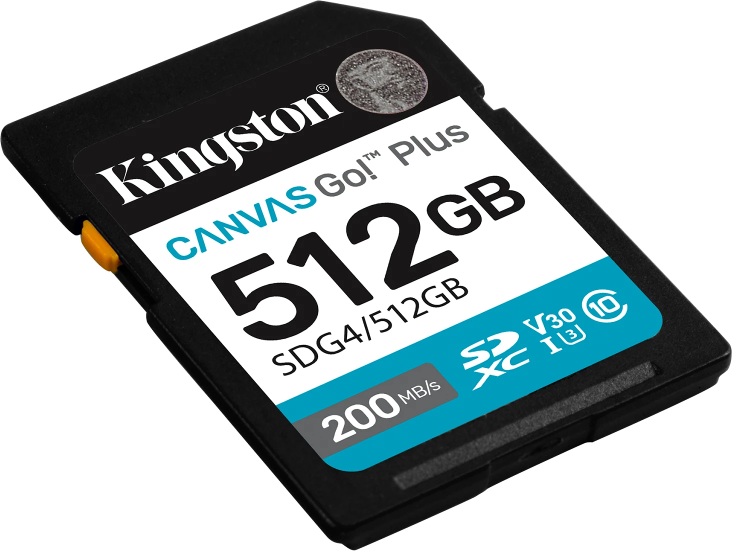 Imagen 1 de Memoria SDXC 512GB Kingston Canvas Go Plus Gen4 C10 UHS-I U3 V30 200MB/s160MB/s
