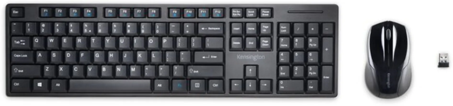 Imagen 0 de Kit Teclado Mouse Inalámbrico Kensington Pro Fit® Receptor USB Color Negro