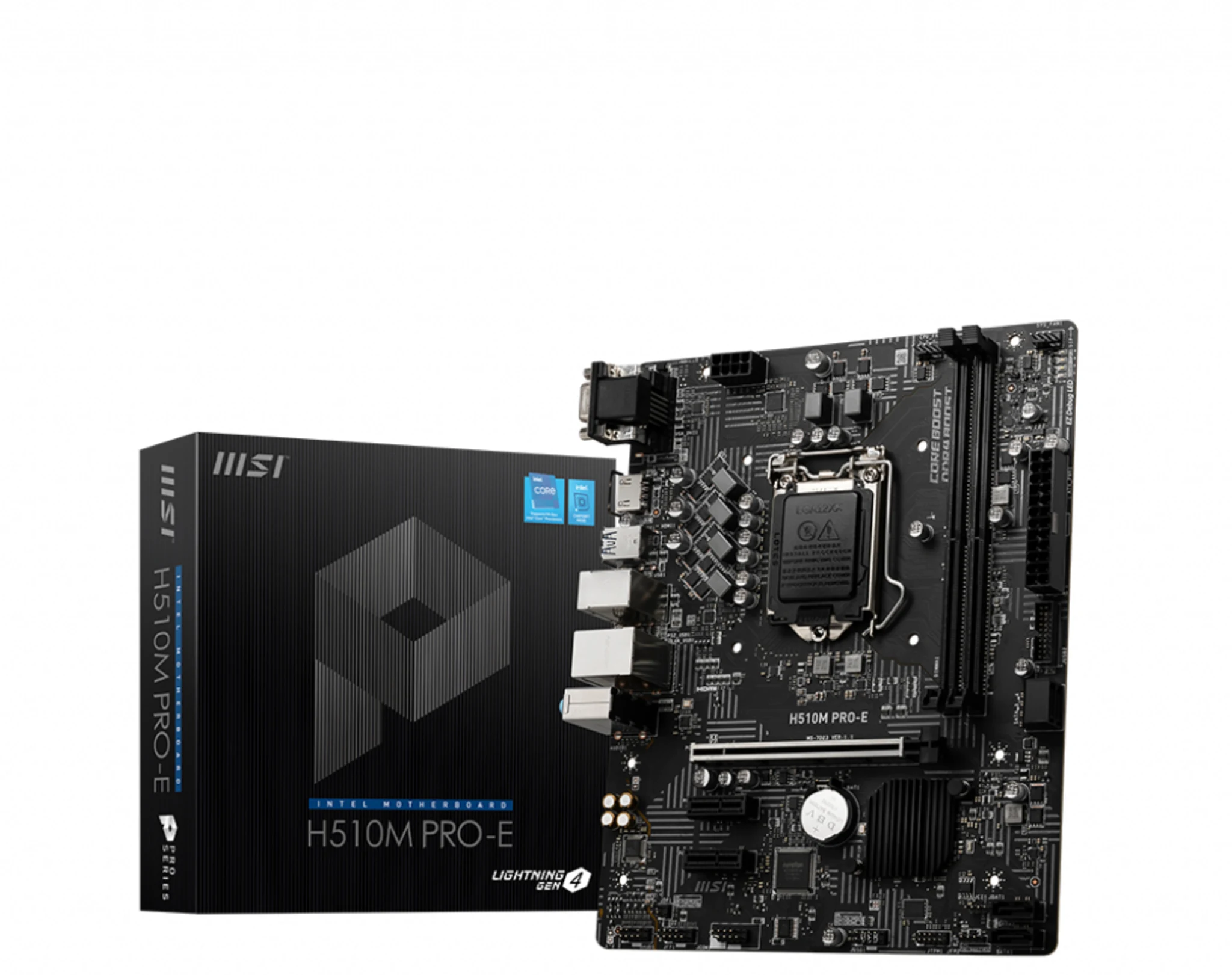 Imagen 0 de Tarjeta Madre MSI H510M PRO-E LGA1200 11°G 2*DDR4 HDMI VGA USB3.0 PS2 mATX